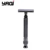 Blades Yaqi Gunmetal Color Knurled 3pcs Mens Double Edge veiligheid Razor