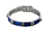 designer jewelry bracelet necklace ring high quality Qi personality blue enamel head interlocking belt couple Bracelet