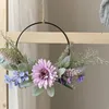 Decoratieve bloemenkransen voor voordeur Zomersimulatie Art Wild Daisy Garland Floral Wall Hang Wreath Home