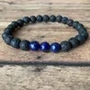 Strand Natural Lava Stone Blue Lapis Lazuli для женщин мужчины эфирные диффузоры браслет модные украшения