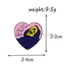 Skeletor Enamel Pin Heart-shaped Purple Robe Skull Gothic Brooch Bag Clothes Lapel Pins Badges Classic Cartoon Jewelry for Women