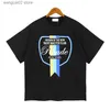 Mäns T-shirts Rhude T-shirt Men's Casual Clothes Women Streetwear Colorful Letter Printing Rhude Short Sleeve T230602