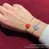 50% de descuento en joyería de diseñador pulsera collar anillo esmalte rojo azul amor 925 tendencia antigua pulsera de mujer entrelazada