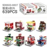 SEMBO 8 EM 1 Mini City Street View Building Blocks Flower Beauty Shop Model kit sets Bricks Educational Toys for Children gifts LJ259u