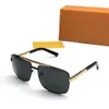 Classic Attitude Gafas de sol para hombres, mujeres, marco cuadrado, gafas de sol de diseñador, protección UV400 unisex, gafas chapadas en oro, marcos, gafas, lunetas, vienen con caja 01