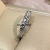 Anéis de banda 925 prata esterlina linha única Pave AAAAA cz Eternity Promise ring noivado aliança de casamento anéis para mulheres festa nupcial moda j230602