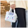 Fashion Kawaii Kuromi Square Plush Zipper Handbag Girl Lovely Melody Fluffy Shoulder Bag Festival Gift Bag Accessories