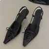 NXY Sandalen Elegante Vrouw Schoenen met Hakken 2023 in Zomer Ondiepe Mode Lace Up Puntschoen Dames Pumps Vrouwelijke Hoge Hakken 230511