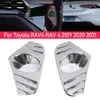 Nowy 2x samochód przednie światło mgły światła mgła lampa lampa lampa wykończona Rama naklejka Zewnętrzna akcesoria Chrome dla Toyota Rav4 Rav 4 2019 2020 2021