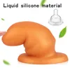 Enorme Expandir Plugs Anus Top Liquid Silicone Curvar Plug Anal Elástico Inserir Profundidade de Bumbum Músculos Exercícios Dilatador Próstata Massagem Bumbum Grande Haste AV Dildos Gays Lésbicas