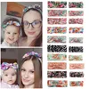 Soft Comfortable Parent-child Hairband Fashion Print Bunny Ears Elastic Headband DIY Clothing Decoration Baby Headwear