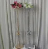 80cm/100cm Decoração de Casamento de Cristal Acrílico Titular de Bola de Flor Centro de Mesa Vaso Suporte Castiçal de Cristal festa FY3764 JN02