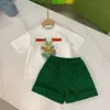 男の子の女の子の服セット格子縞の幼児の夏の夏の服の子供時代の服装半袖カジュアルTシャツショーツaaa dhgate