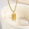 Micci Wholesale Custom Women Jewelry Pvd 18K Gold Sunburst Rectangle Rectangle inossidabile in acciaio inossidabile Collana Moon