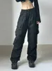 Women's Capris HomeProduct Centerharajukus Ultra Fine Goods Parrella Pantswomen's Street Clothing Retro Y2K Hip Hop Wide Leg Bag worka sportowa P230602