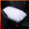 Ny Auto Center Console Cover Console Cover Armest Pads Warm Winter Sheepskin Wool Car Armest Seat Box Pad Cushion Protector