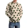 Herrtröjor gula ginkgo biloba casual lämnar tryck street slitage pullover hoodie par länge ärm modern klädgåva idé