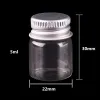 5 ml, 6 ml, 7 ml, 10 ml, 14 ml, winzige transparente Glasflaschen mit silbernem Schraubverschluss, niedliche Glasfläschchen, DIY-Handwerk, 100 Stück, modisch