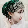 Beading Women's Lace Turban Cap broderi Muslimska kvinnliga sommarhattar Islamiska huvudbonhinnen redo att bära kvinnliga huvudomslag