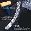 Link Bracelets ThreeGraces Luxury Sparkly Cubic Zirconia Silver Color Big Wide Wedding Bridal Bracelet For Women 2023 Fashion Jewelry BR297