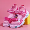 Sandálias Verão Marca Sapatos de Praia Antiderrapantes Sandálias Infantis Meninas Sapatos Casuais Crianças Flores Princesa Sapatos Baixos Tamanho 29-38 230602