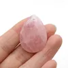 Colares com pingente 1 PÇ Pingentes de Pedra Natural Rosa Quartzo Verde Fluorita Cristais Curativos Encantos Para Fazer Jóias Brincos Faça Você Mesmo