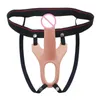 Masseur portable godes creux harnais élastique sangle-on Silicone incurvé Dong gode agrandissement du pénis agrandir stimulateur pour les couples