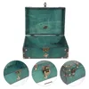 Storage Bags Jewelry Box Necklace Earring Wooden Case Trinket Lid Decorative Rack