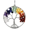 Pendant Necklaces Handmade Wire Wrapped Tree Of Life Crystal Stone For DIY Necklace Jewelry Making