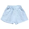 Overaller baby pojkar shorts sommar bomull fast pp linne för flickor harem byxor småbarn barn korta casual barnkläder 17y 230601