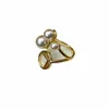 Made In Italy Designer F Ring Pearl Hollow Gold Stainless Steel Letter Love Rings 3 Circle Women Men Wedding Jewelry Lady Gifts