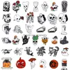 ピンブローチピンSkl Spooky Skeleton Enamelセットホラーゴスフラワーブローチ女性用女性用のかわいいミニラペル