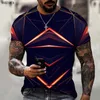 Men's T-Shirts Men's Shirts BloCKs Space Art 3D Printed Tops Round NeCK T-shirts Street Fashion CloTHing Oversize S-5XL J230602