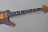 8 Strings Brown Electric Bass Guitar with 24 Frets Neck Through Body Can be Customized