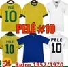 2023 サッカーユニフォーム Camiseta デ フットボール パケタ レトロ 1970 ブラジル アントニー ジェサス リチャーリソン ペレ 22 23 サッカー シャツ男性女性子供セット ファン プレーヤー バージョン