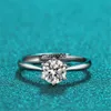 Band Rings YKNRBPH Real 1 Ct D Color Moissanite Diamond Engagement Rings For Women S925 Sterling Silver Wedding Bands Fine Jewelry J230602