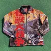 Tapestry Zip Custom Up Jackets Plus Size Męskie płaszcze płaszcze Outdoor męskie odzież streetwear bombowca kurtka dla mężczyzn stylowa ol