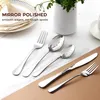 Flatware Sets Onader 24-Piece Silverware Set With Steak Knives Stainless Steel Cutlery For 4