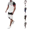 Men's Tracksuits Mens Fashion Short Sleeve T Shirt And Shorts Set Summer 2 Piece Outfit Men Tuxedos Suit For Party Three Suits