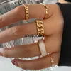 Bandringe Bohemian Vintage Zirkon Ring Set für Frauen Gold Farbe Boho Schmetterling Mond Herz Geometrische Ringe Retro Modeschmuck Geschenk J230602