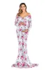 Robes de maternité vêtements élégants fleurs fête longue robe accessoires de photographie de maternité Vestidos G220602