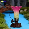 Table Lamps Tiffany Lamp European Blow Glass Lily Desk Light Study Stained Bedroom Christmas Decor LED Night