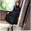 Casual Dresses Fashion Women Skirt Bottoming Shirt Female High Waist Stitching Knitted Suspender Dress Two-piece Sets