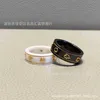 50% rabatt designer smycken armband halsbandsring samma svarta vita keramiska sterlingpläterade guldtråd par ringnytt smycken