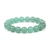 Strand Natural 8mm de pulseira verde de aventurina ajuste para joalheria homens e mulheres DIY apresentam acessórios de hematita de amuleto