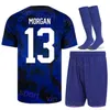 National Team Soccer 4 Tyler Adams Jersey Set 23 Kellyn Acosta 2 DeAndre Yedlin 8 Weston McKennie 3 Walker Zimmerman 21 Timothy Weah Football Shirt Kits Red Men Youth