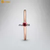 Полосы колец Volayer 925 Серебряные кольца стерлингов Red Solitaire Ring Original 925 Женские кольца Ngagement Ring