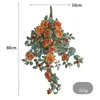 Dekorativa blommor Silk French Romantic Vine Artificial Roses Fake Flower Wedding Decoration Holiday Party Bakgrund Simulering Rose