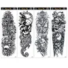 Tattoos 20 Sheets Large Full Arm Temporary Tattoo Sticker Men Women Cool Skull Forest Fish Leg Shoulder Sleeve Fake Body Art Totem