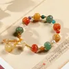 سلسلة Ruifan Natural Gold Jood Jumpken Beads Beaded Beaded Beadlets for Women Lady Sudant Pendant Bracelet Female Gine Jewelry YBR595 230602